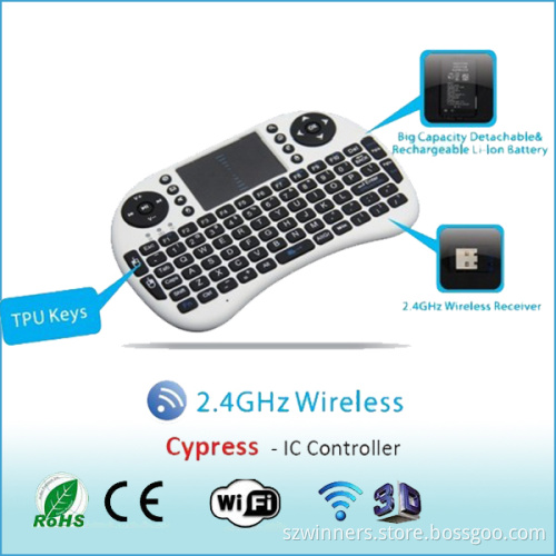 New and Hot for Sale! O55 Wireless Qwerty Keyboard DPI Adjustable Touchpad